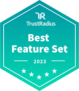 Logo: TrustRadius Best Feature Set 2023