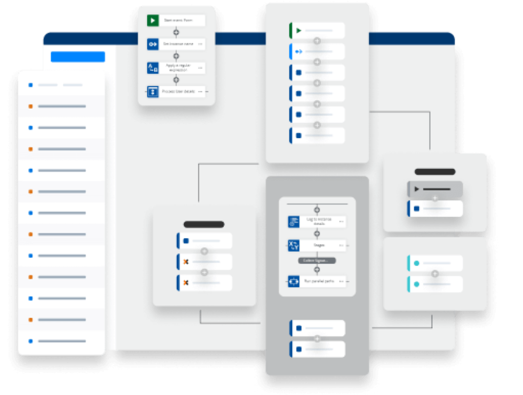 Concept illustration of the Nintex workflow UI.