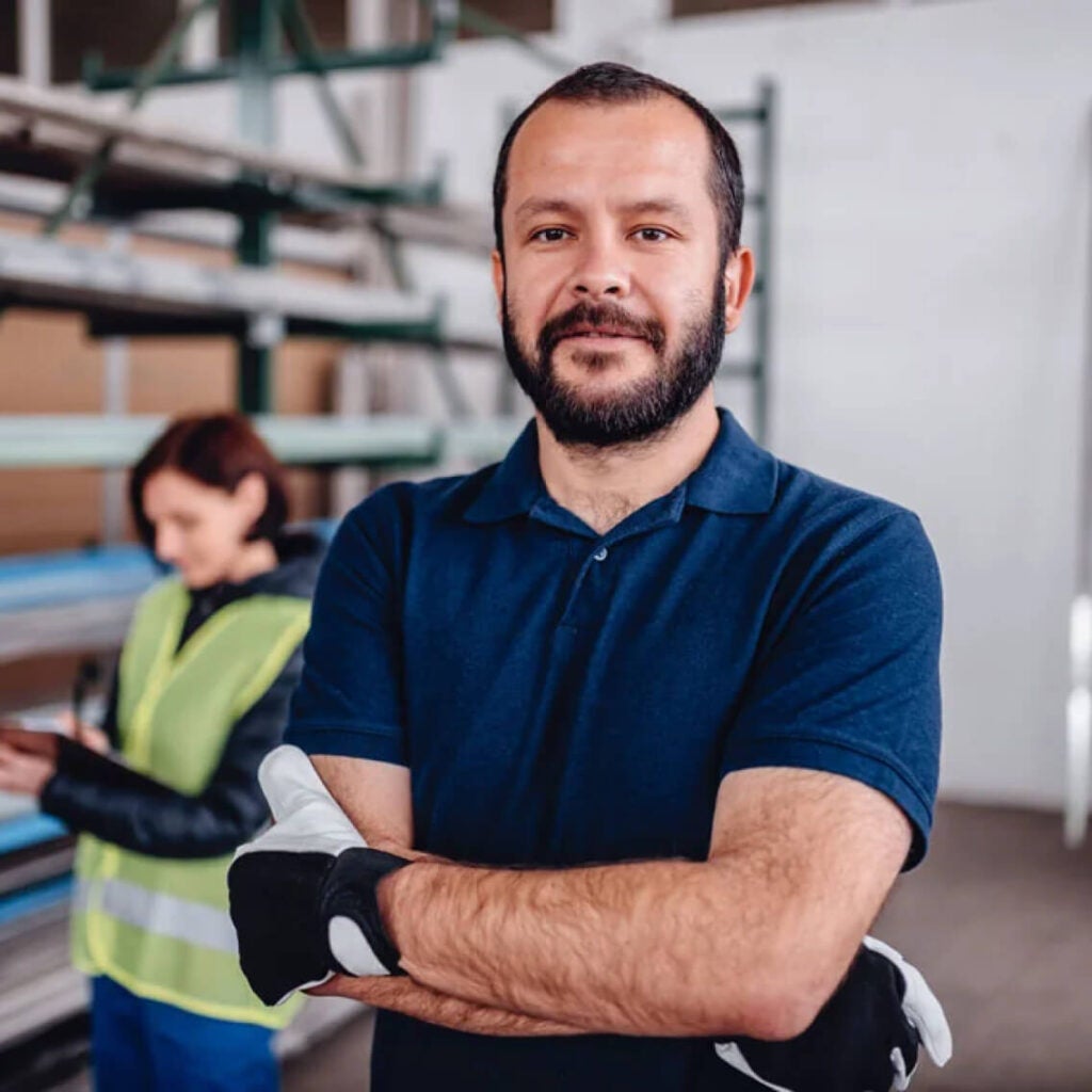 Man working on a manufacturing floor.