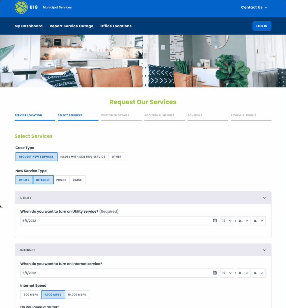 Graphic: Example of a customer portal.