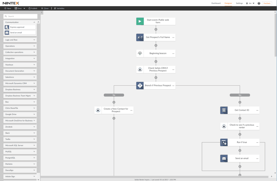 nintex component workflow